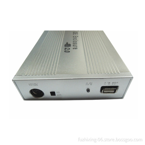 Black Silver USB 2.0 aluminum external hdd case 3.5 inch ide